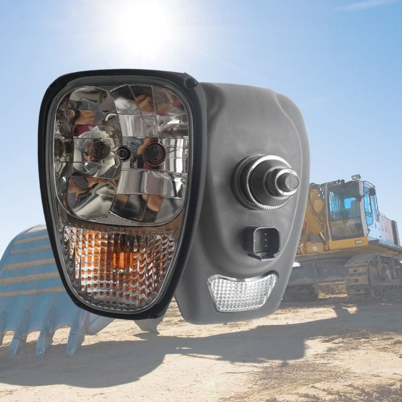 thumbnail image 2 of JCB 700/G6320 Oval Work Lamp – 12V With Bulb – Fits 3CX, Backhoe Loaders 1400B-217 2 of 3